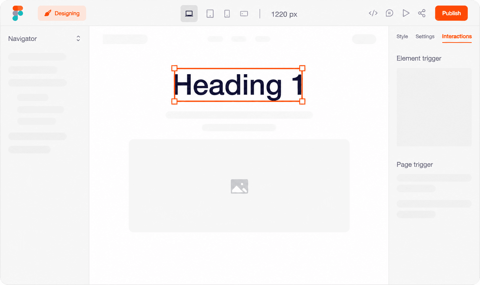 Website heading design